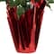 26" White Artificial Christmas Poinsettia in Wrapped Base